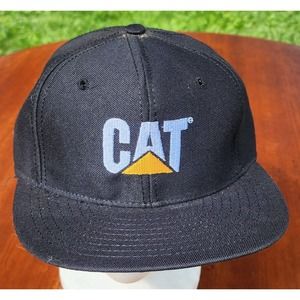 Cat Hat Embroidered Logo Black Snapback Adjustable Made In USA